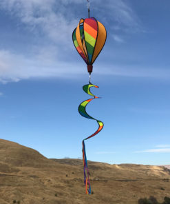 Rainbow Striped Hot Air Balloon