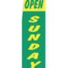 2.5'x11.5' Open Sunday Green Color