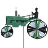 Green Tractor Wind Wheel Ground Spinner