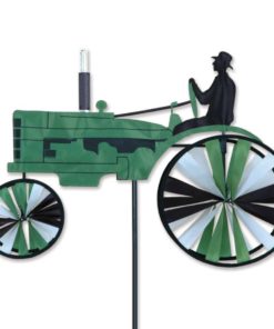 Green Tractor Wind Wheel Ground Spinner