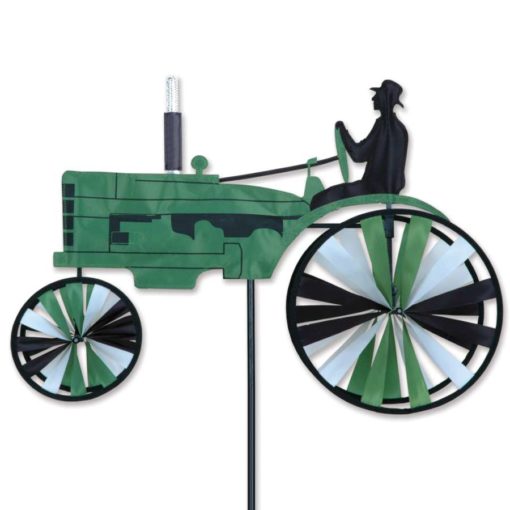 Green Tractor Wind Wheel Ground Spinner