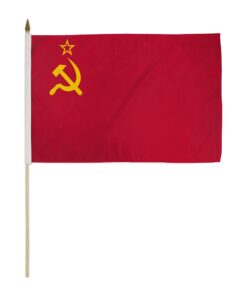 USSR 12"x18" Stick Flag, USSR (Russia) 12x18in Stick Flag, 12x18 inch USSR Stick Flag