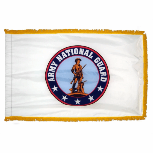 Army National Guard Flag Colonial Nyl-Glo with Fringe- 3 ft. X 5 ft