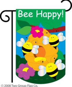 Bee Happy Garden Banner