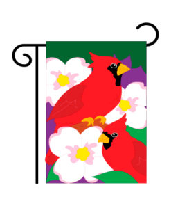 Twin Cardinals Garden Flag