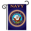 Navy Emblem Garden Flag
