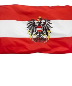 Austrian Coat of arms National Flag, Austria 3' x 5' Nylon Flag with Eagle