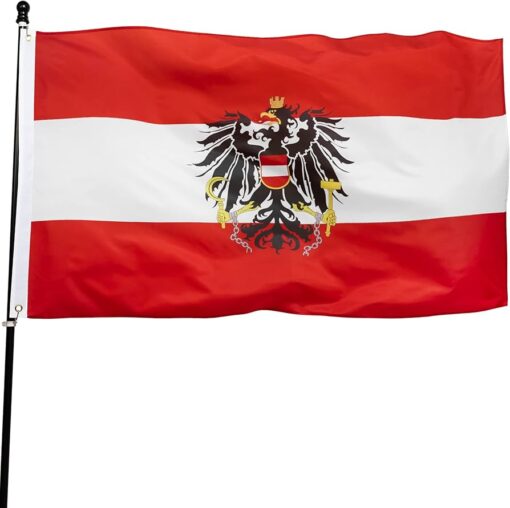 Austrian Coat of arms National Flag, Austria 3' x 5' Nylon Flag with Eagle