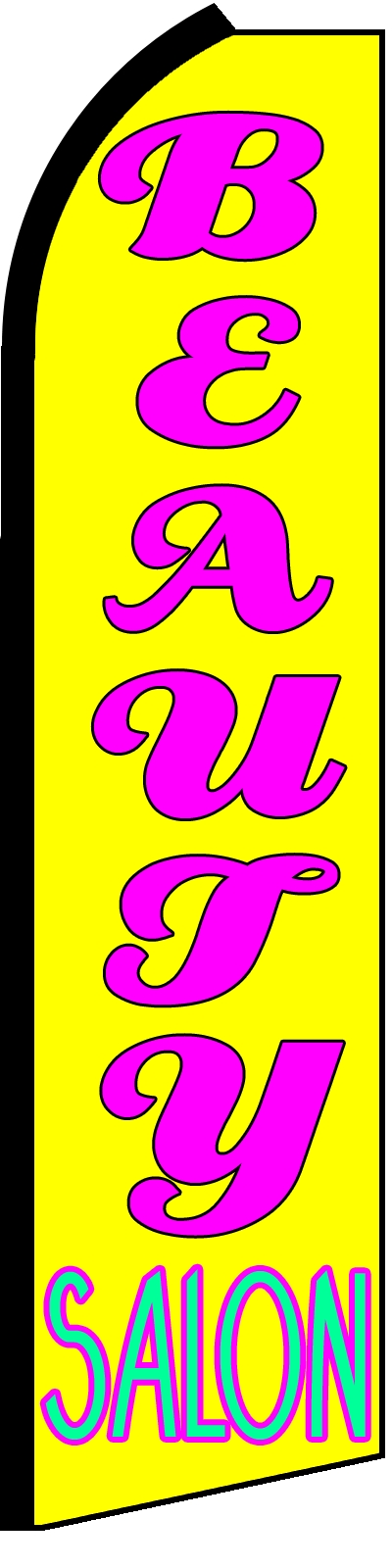 38'' x 138'' Beauty Salon Swooper Flag 38'' x 138'' Beauty Salon Swooper Flag