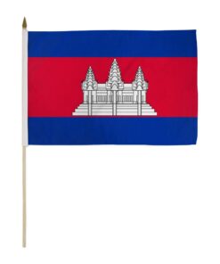 Cambodia 12x18in Stick Flag