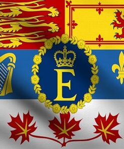 Royal Canadian Banner Flag 3x5 ft Poly, Kingdom Of Canada Flag 3x5ft, Canadian Royal Poly 3'x5' Flag