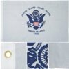 Coast Guard 3' x 5' Double Sided Nylon Flag, USCG US Coast Guard Flag 3x5 ft DOUBLE SIDED Embroidered