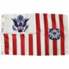 Perma-Nyl 30x48 Inch Nylon U.S. Coast Guard Ensign, Printed nylon U.S. Coast Guard Ensign measures 30"x48"