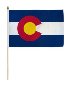 12x18in State Of Colorado Stick Flag