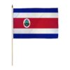 Costa Rica 12"x18" Stick Flag, Costa Rica Stick Flag