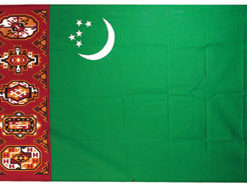 Turkmenistan 3x5' Poly Flag