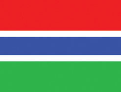 Gambia 2x3' Poly Flag