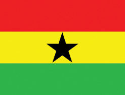 Ghana 2x3' Poly Flag