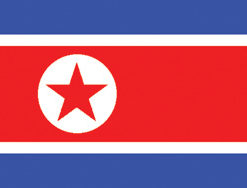 Korea North 2x3' Poly Flag
