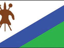 Lesotho 2x3' Poly Flag