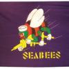 United States Navy Seabees Poly 2'x3' Flag, 2X3 U.S. Navy Seabees, 2X3 Feet United States Navy Seabee