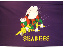 United States Navy Seabees Poly 2'x3' Flag, 2X3 U.S. Navy Seabees, 2X3 Feet United States Navy Seabee