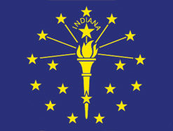 2'x3' Indiana Polyester Flag