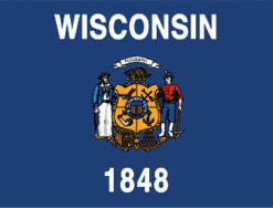 2'x3' Wisconsin Polyester Flag