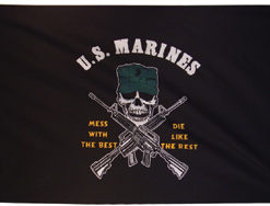 USMC Mess w/ Best 4x6" Stick Flag