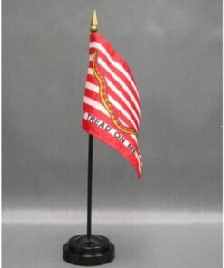 1st Navy Jack 4"x6" Miniature Desk, 1st Navy Jack 4"x6" Table Flags, First Navy Jack Small Mini Stick Flags.