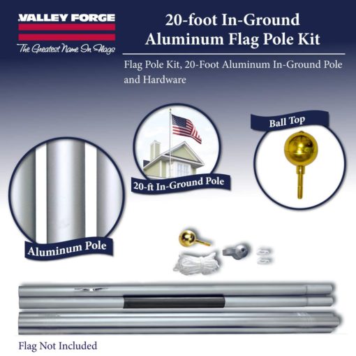 Aluminum In-Ground Flagpole Kit - Image 3