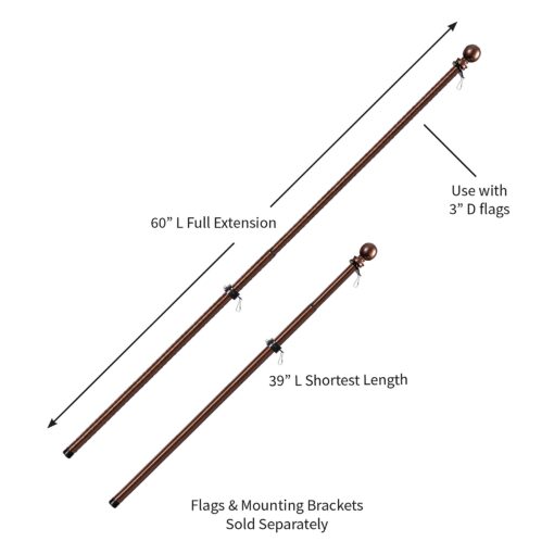 Bronze 5' Metal Flagpole - Image 4