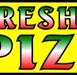 3' x 10' Fresh Hot Pizza Banner
