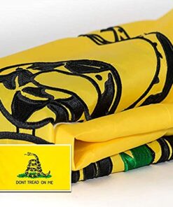 Dont Tread on Me Flag 3x5 Ft Embroidered Gadsden Flag