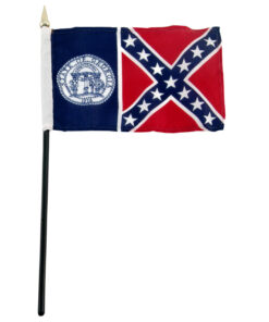 Georgia 4"x6" Historical Stick Flag (1956-2001)
