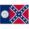 1956-2003 Official State of Georgia 12"x18" Stick Flag