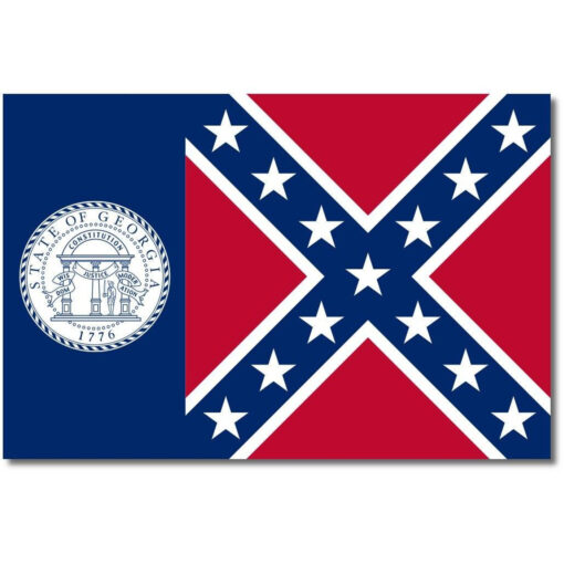 1956-2003 Official State of Georgia 12"x18" Stick Flag