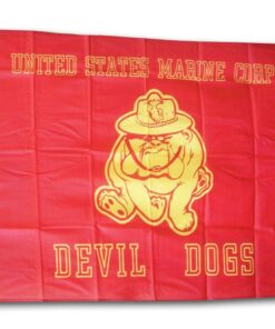 Marine Devil Dogs Flag, USMC Bulldog 2x3' Poly Flag, USMC Bulldog 2x3' Flag, USMC Bulldogs 2x3' Flag