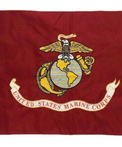 Marines 3' x 5' Double Sided Nylon Flag, USMC US Marines Flag 3x5 ft DOUBLE SIDED Embroidered