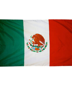 2 ft. X 3 ft. Nyl-Glo Mexico Flag, Mexico 2'x3' Nylon Flag, Perma-Nyl 2'x3' Nylon Mexico Flag