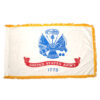 Perma-Nyl 3'x5' Nylon Indoor Army Flag, US Army Indoor Nylon 3' x 5' with Pole Hem and Gold Fringe Flag, Army Indoor Fringed Flag