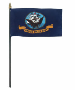 Navy 4"x6" Stick Flag