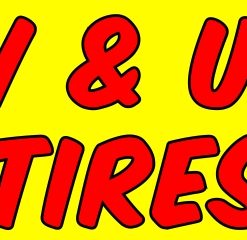 3' x 10' New And Used Tires Banner