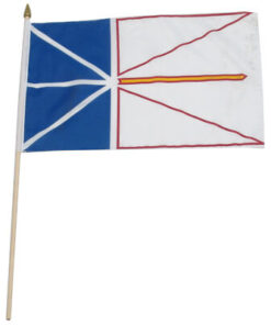 Newfoundland Canadian Province 12"x18" Stick Flag