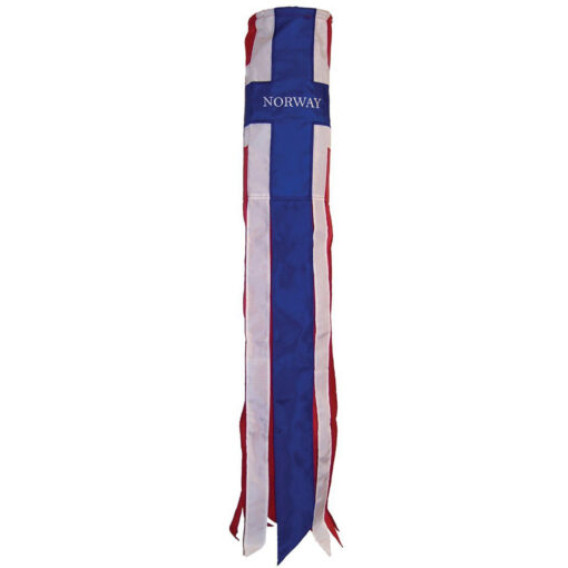 Norway Flag Windsock 40-Inch, Norway Applique Windsocks, Norwegian Windsocks, Norway Windsocks