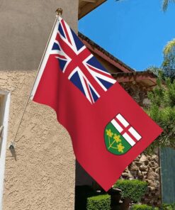 Ontario Flag 3x5ft Poly, Ontario Flag 3x5 ft Polyester Canadian Province