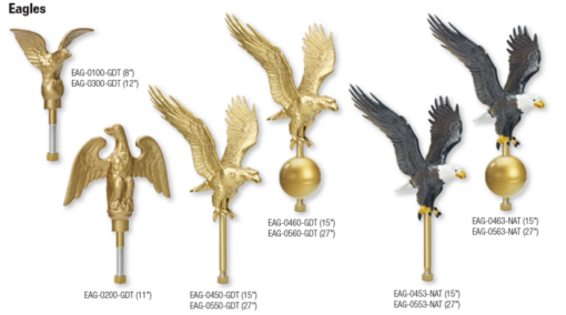 Eagle toppers gold and natural