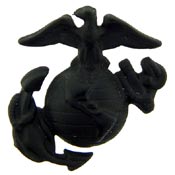 USMC Black Emb (left) Collar Size