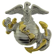 USMC Silver Emb (Right) Collar Size