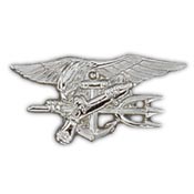 Seal Trident (Silver) 1 1/8"